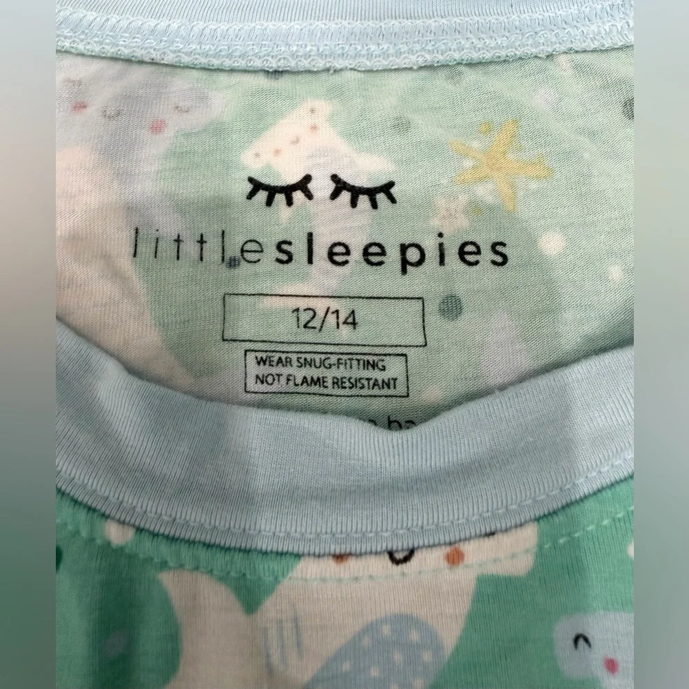 Little Sleepies Kids‎ Pajama Top Long Sleeve Ocean Sharks Print Size 12/14